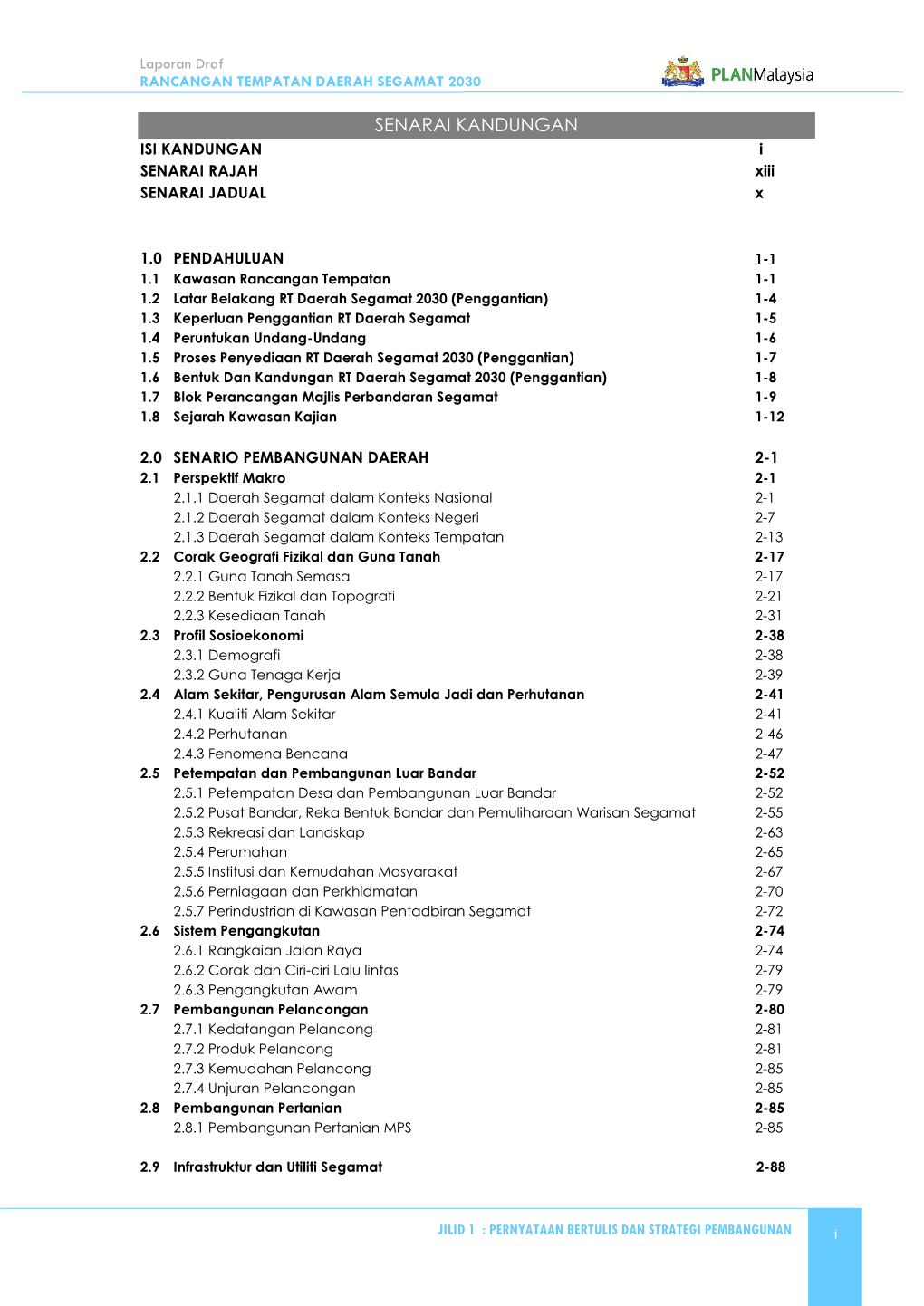 SENARAI KANDUNGAN ISI KANDUNGAN I SENARAI RAJAH Xiii SENARAI JADUAL X