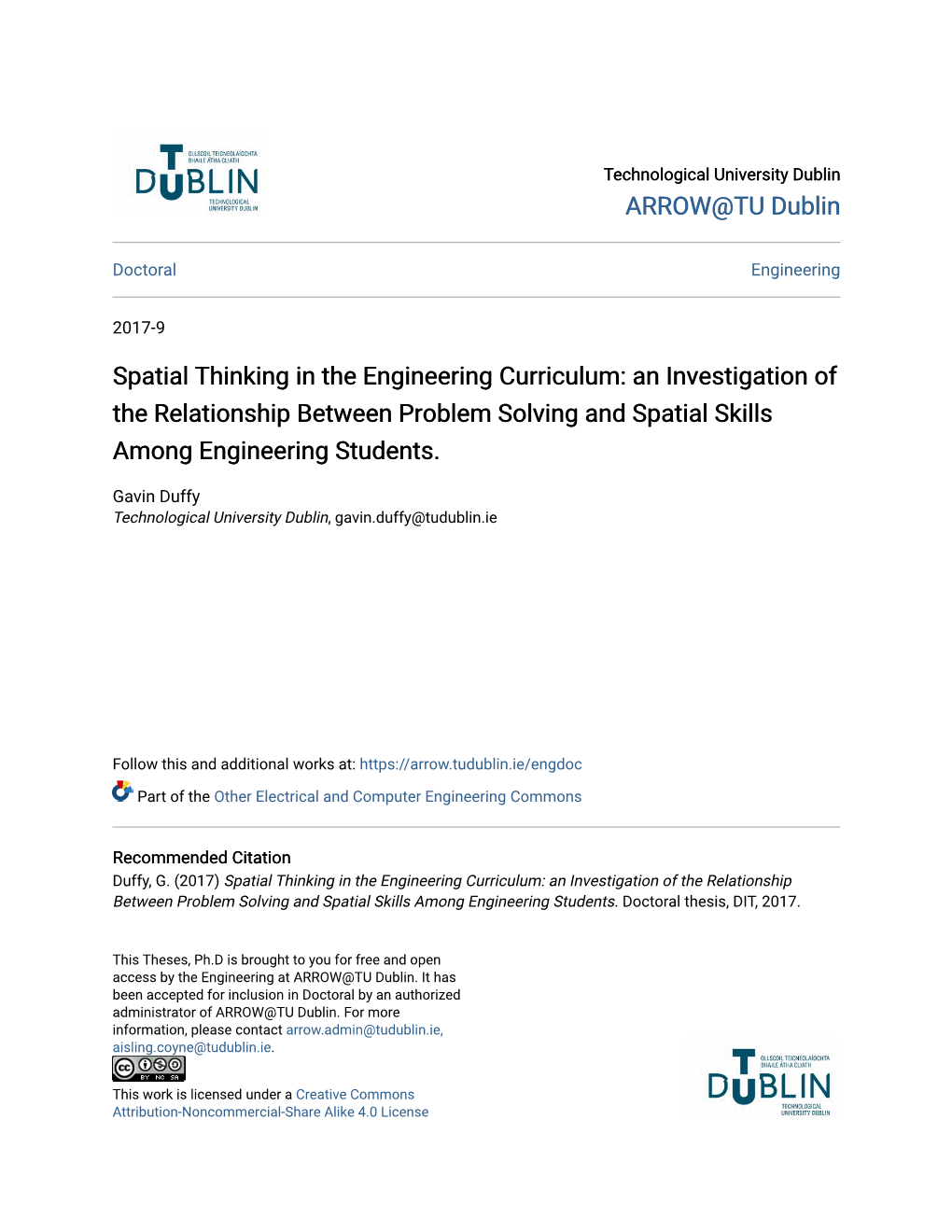 Spatial Thinking in the Engineering Curriculum: an Investigation of the Relationship Between Problem Solving and Spatial Skills Among Engineering Students