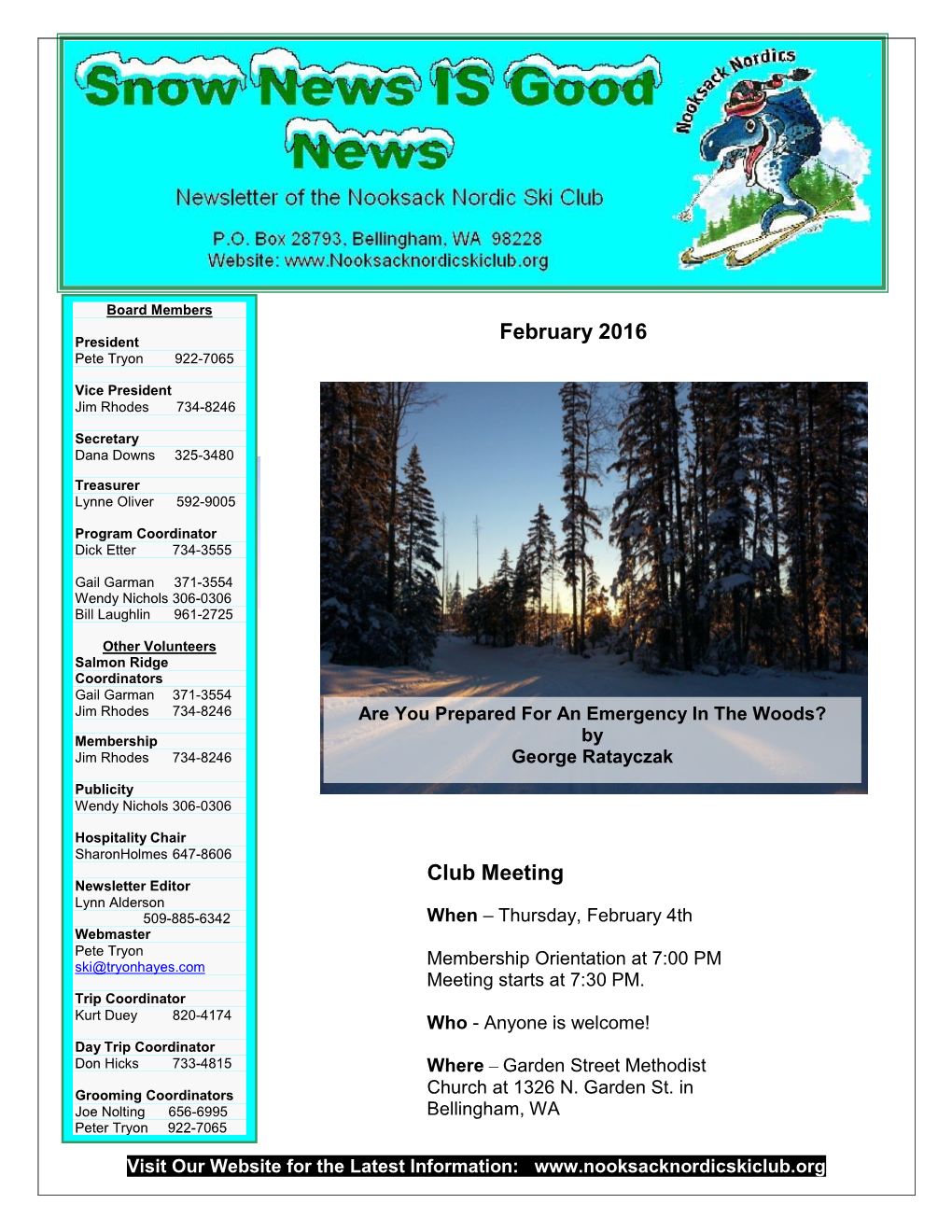 Snow News Is Good News Newsletter By