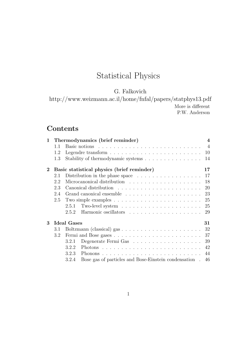 Statistical Physics