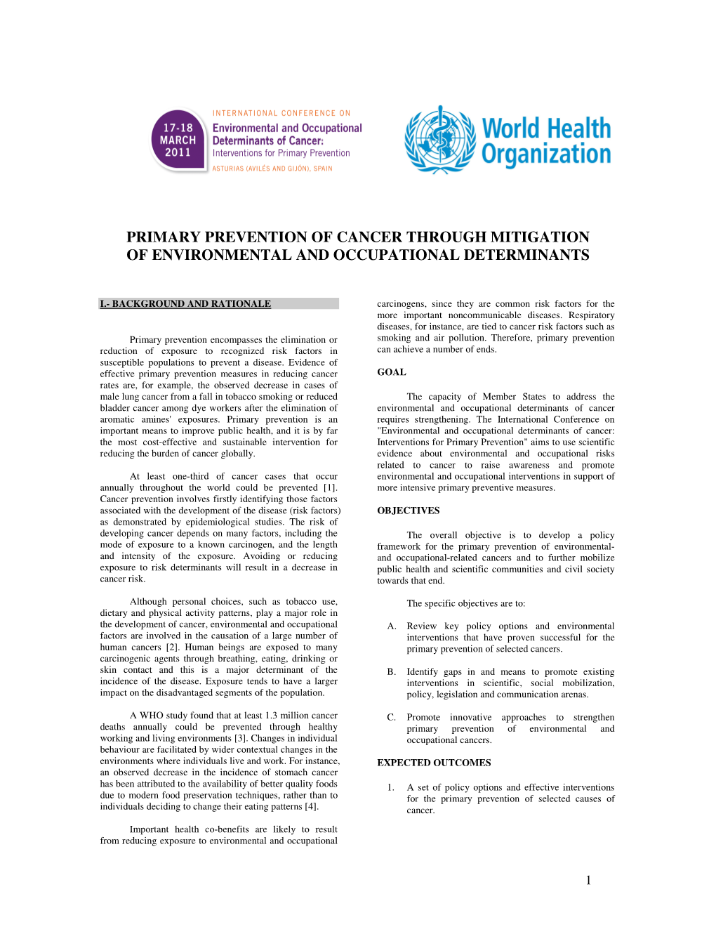 Primary Prevention of Cancer Through Mitigation of Environmental and Occupational Determinants