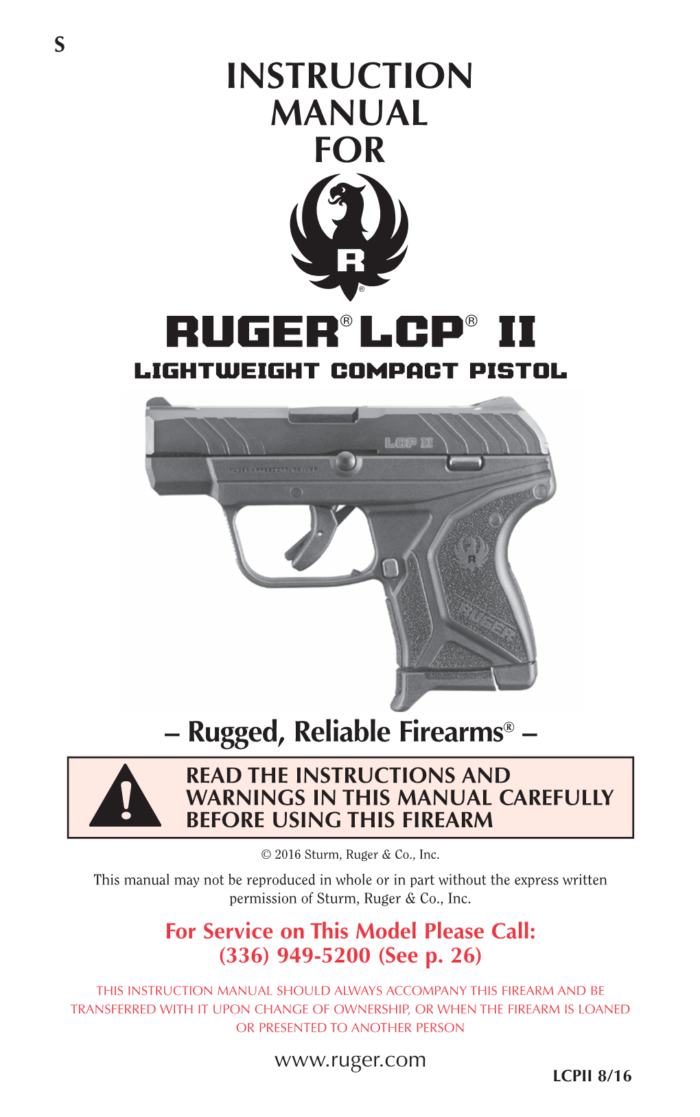 Ruger® Lcp® Ii Lightweight Compact Pistol