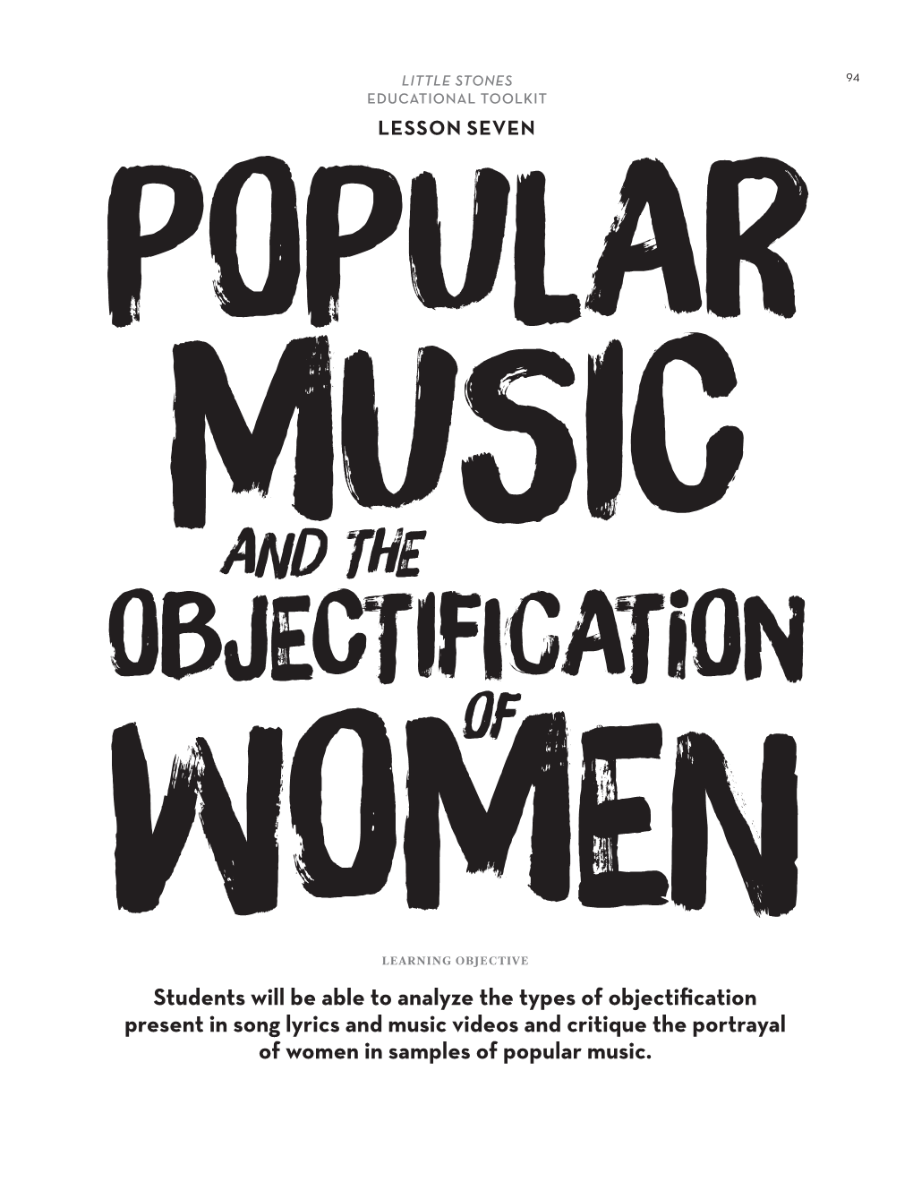 Lesson-7-Popular-Music-And-The-Objectification-Of-Women.Pdf