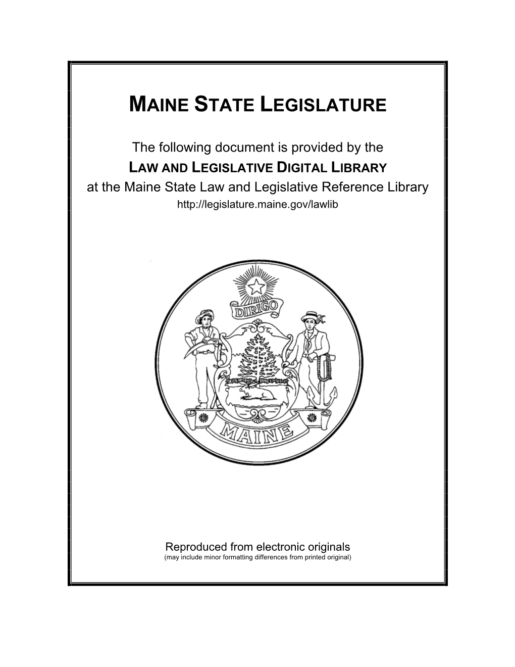 Maine State Legislature