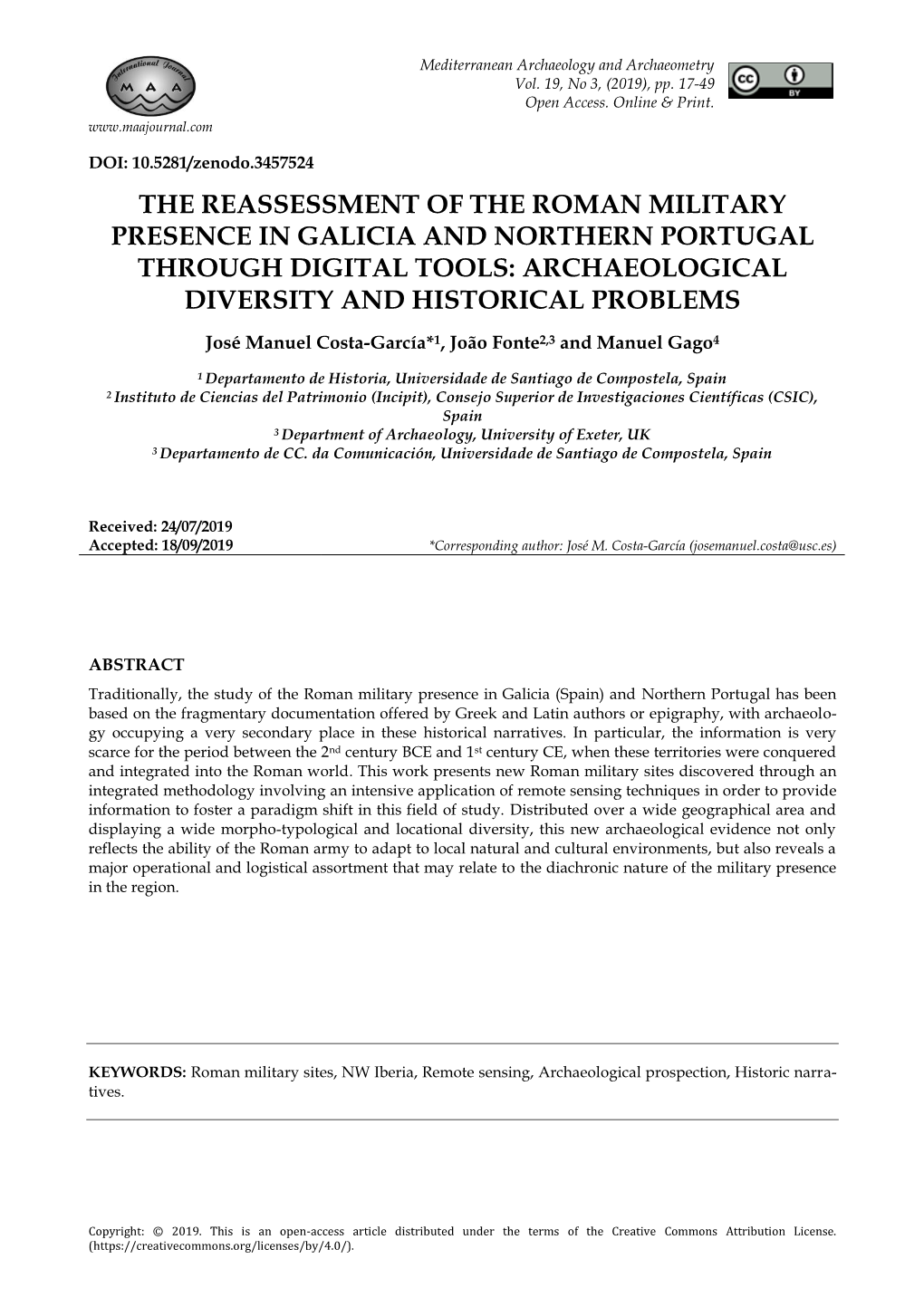 The Reassessment of the Roman Military Presence in Galicia and Northern Portugal Through Digital Tools: Archaeological Diversity and Historical Problems