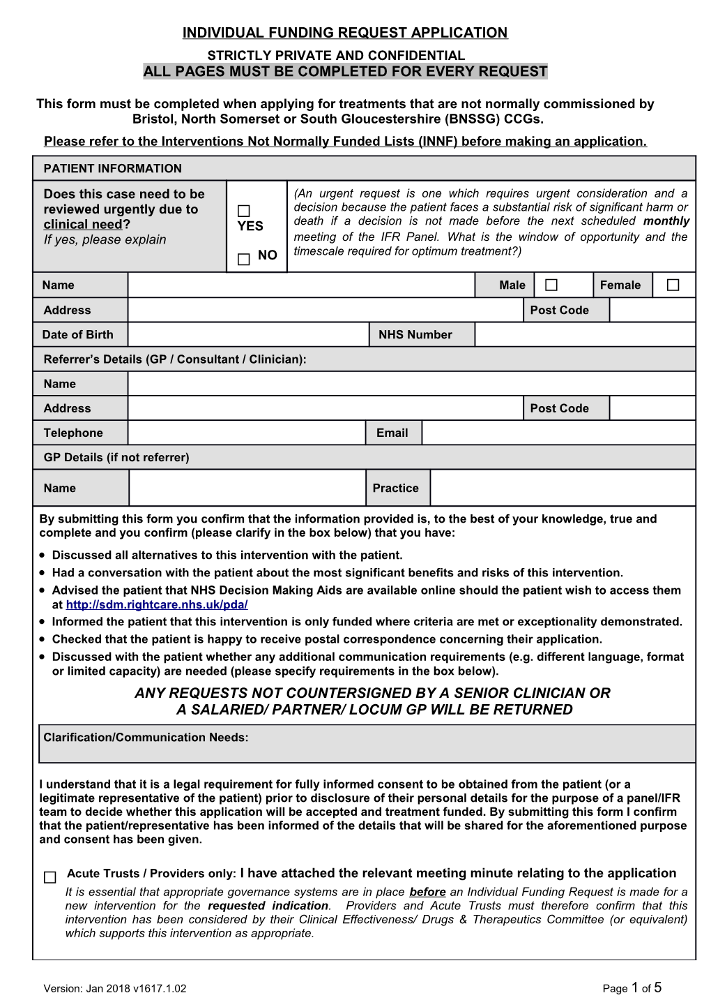 Application for Prior Approval for Funding for Abdominoplasty and Removal of Loose Skin