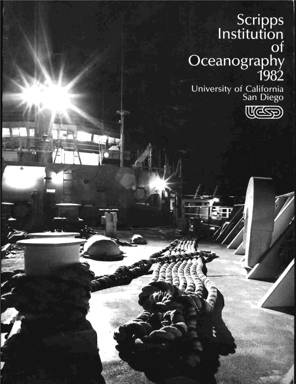 1982 L University of California San Diego -:-Ri Research Marine Physical Laboratory __~~