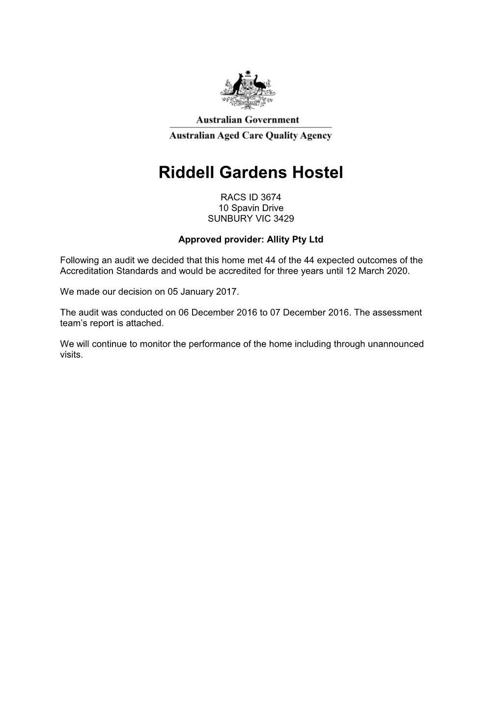 Riddell Gardens Hostel