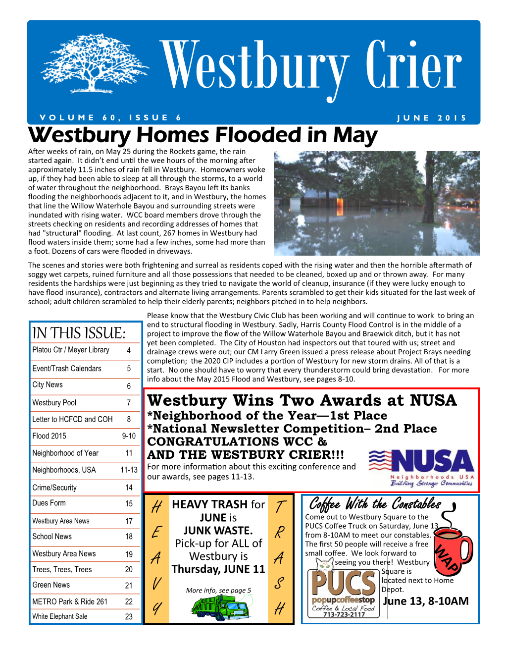 Westbury Homes Flooded in May After Weeks of Rain, on May 25 During the Rockets Game, the Rain Started Again