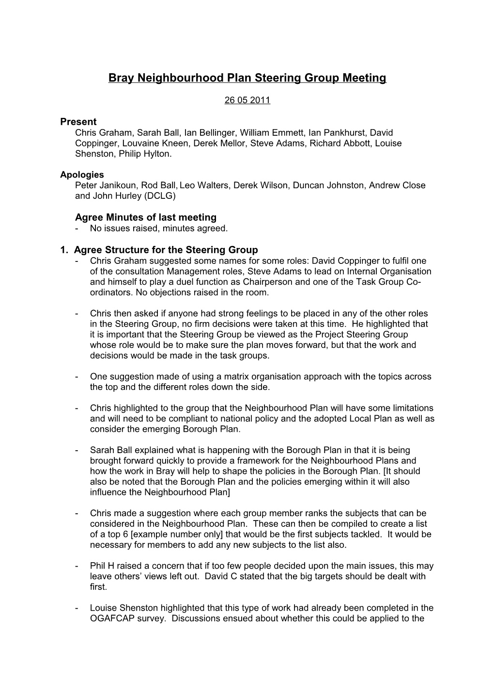 Meeting Notes Ascot and the Sunnings Planning 7 Apr 11