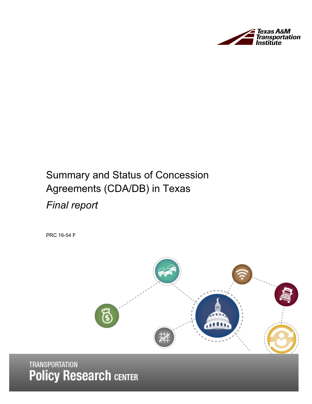 Summary and Status of Concession Agreements (CDA/DB) in Texas Final Report