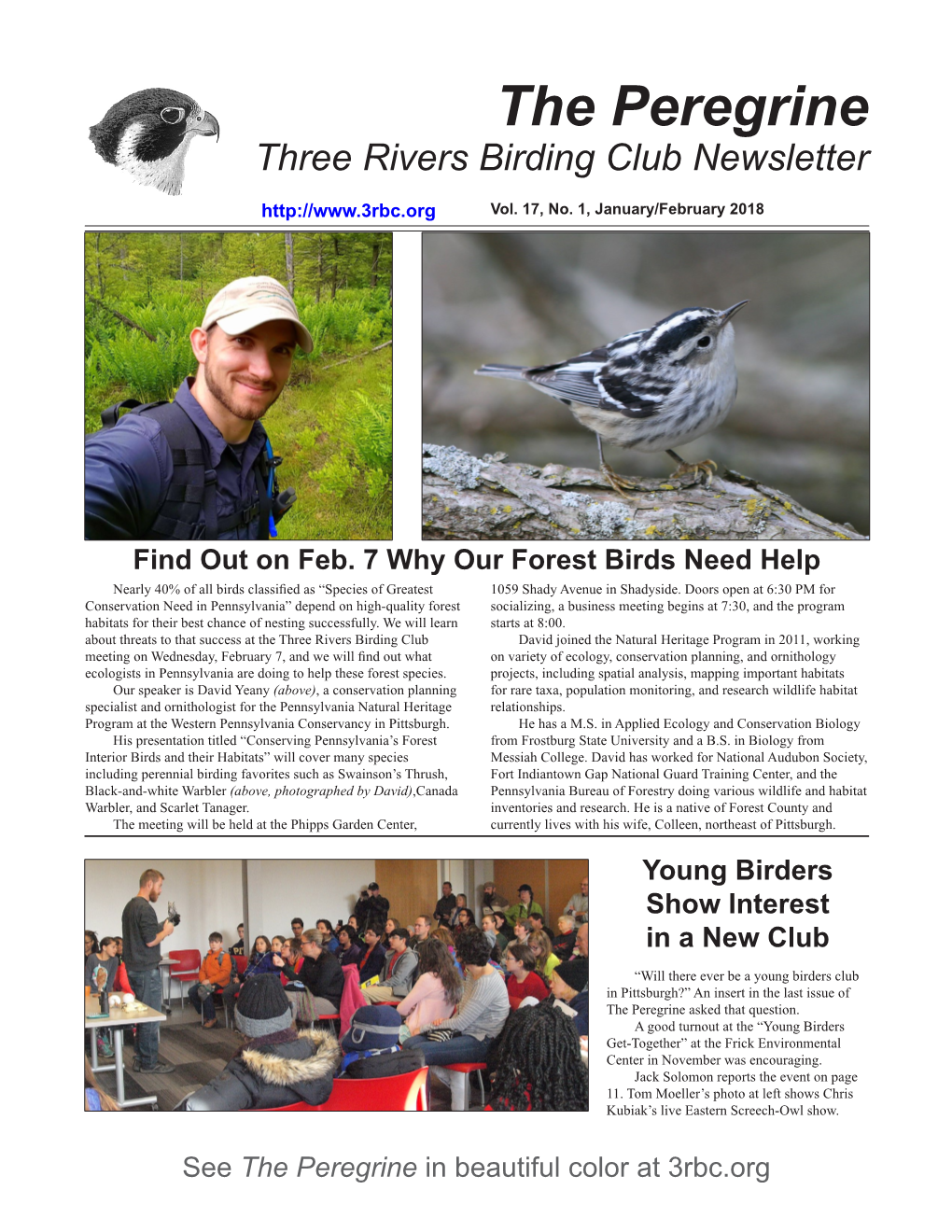 The Peregrine Three Rivers Birding Club Newsletter