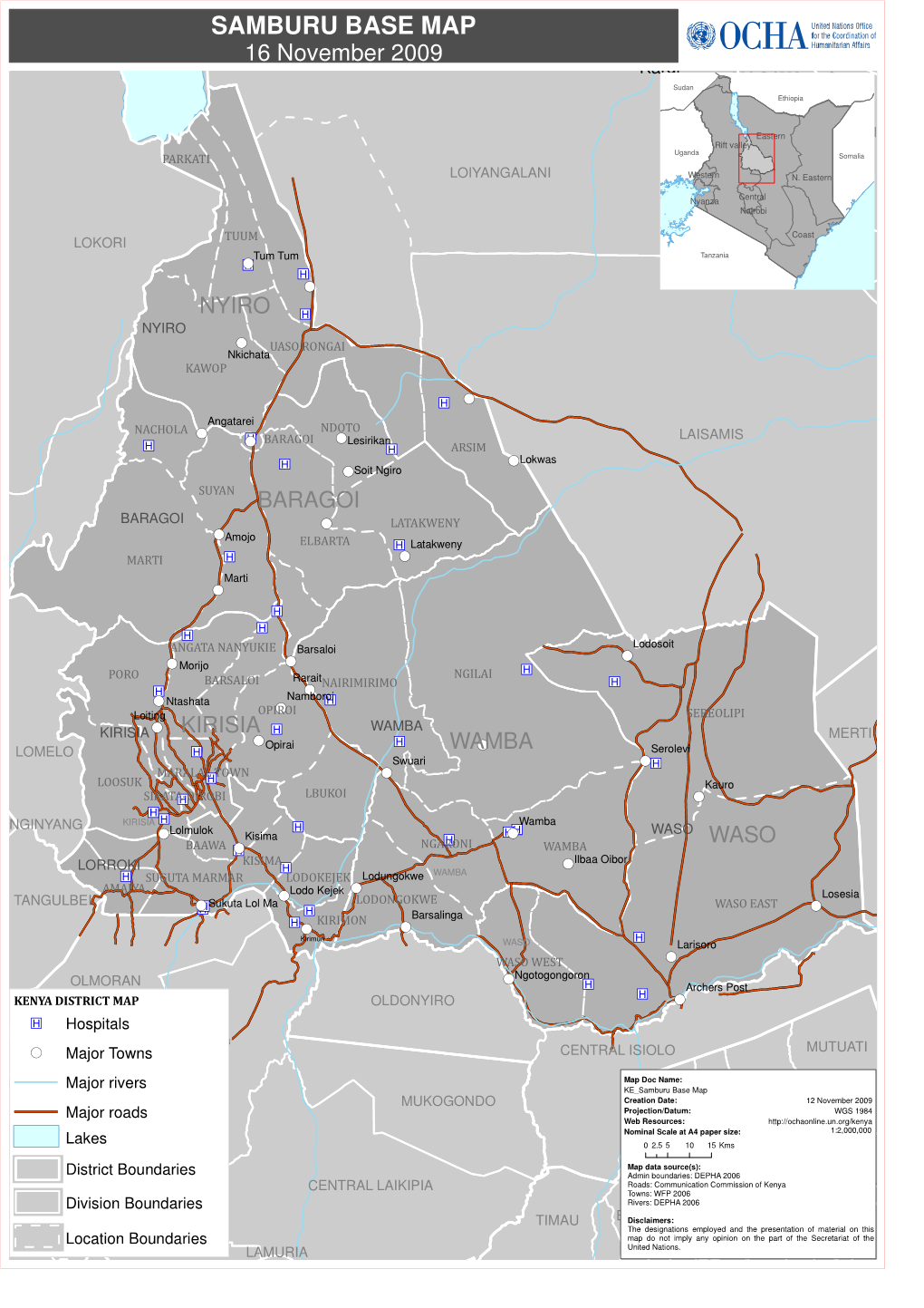 SAMBURU BASE MAP 16 November 2009 Kargi