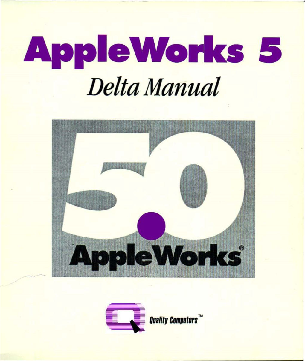 Appleworks 5 Delta Manual Plus Index and Update