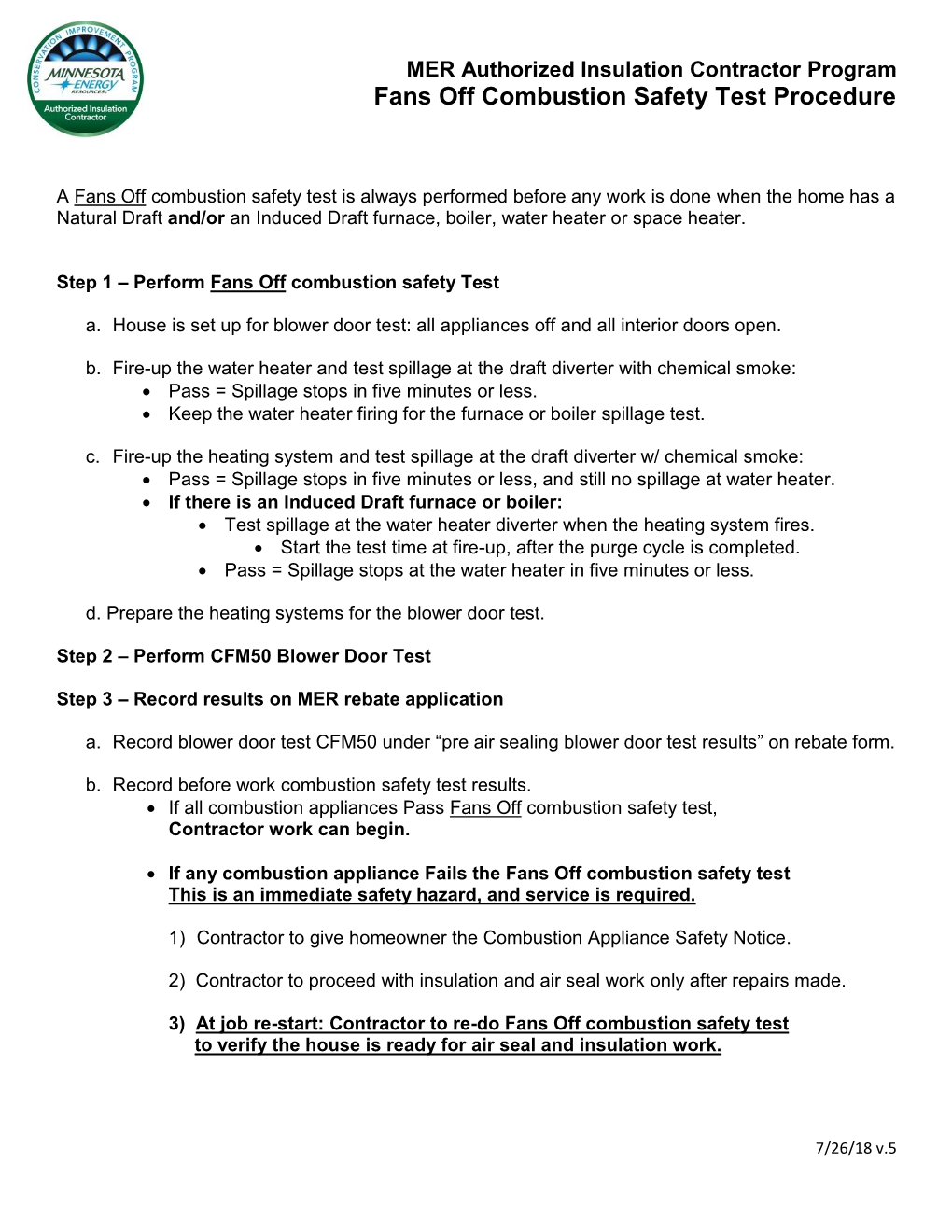 Combustion Safety Testing