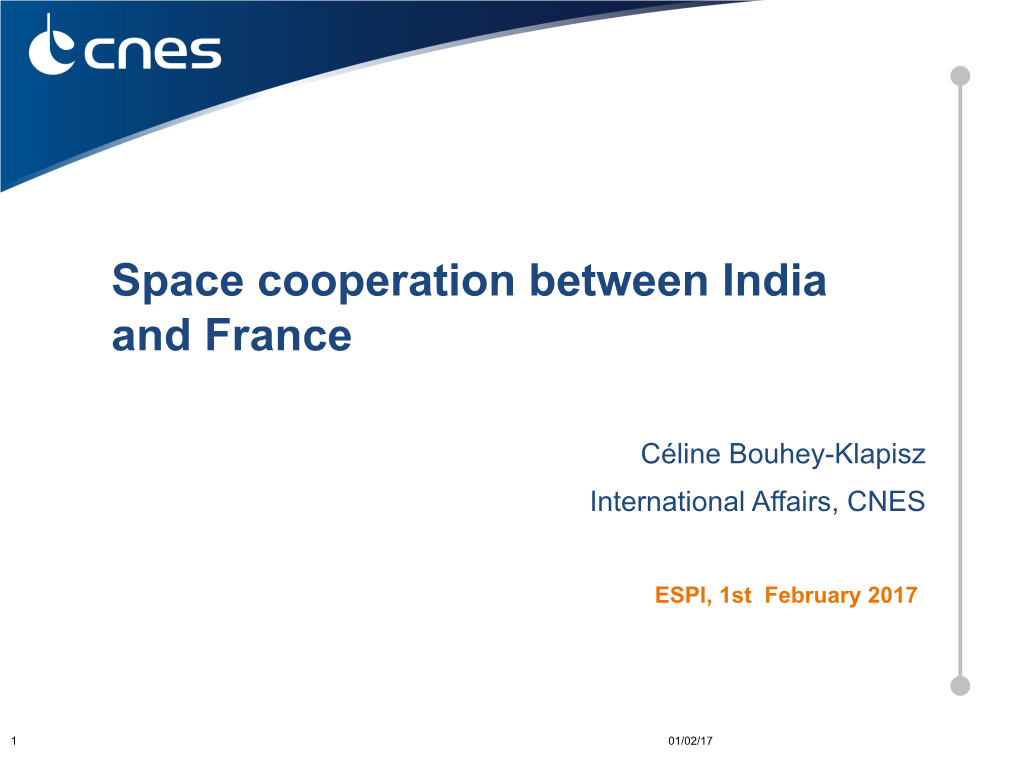 Space Cooperation Between India and France