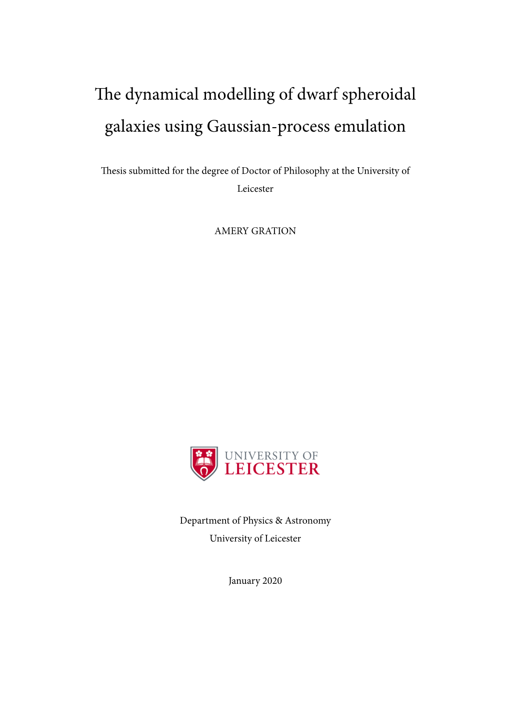 The Dynamical Modelling of Dwarf Spheroidal Galaxies Using Gaussian-Process Emulation