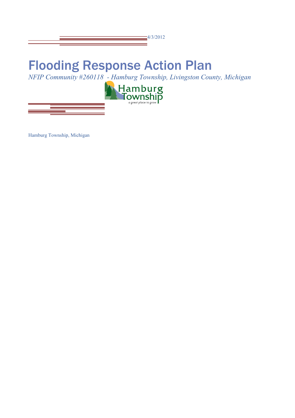 Flooding Response Action Plan