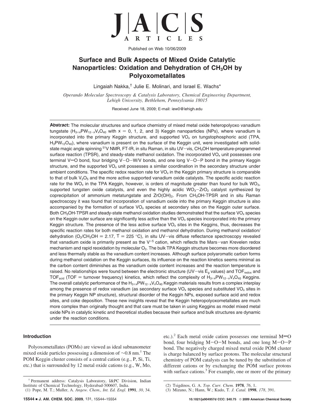 Surface and Bulk Aspects of Mixed Oxide Catalytic Nanoparticles