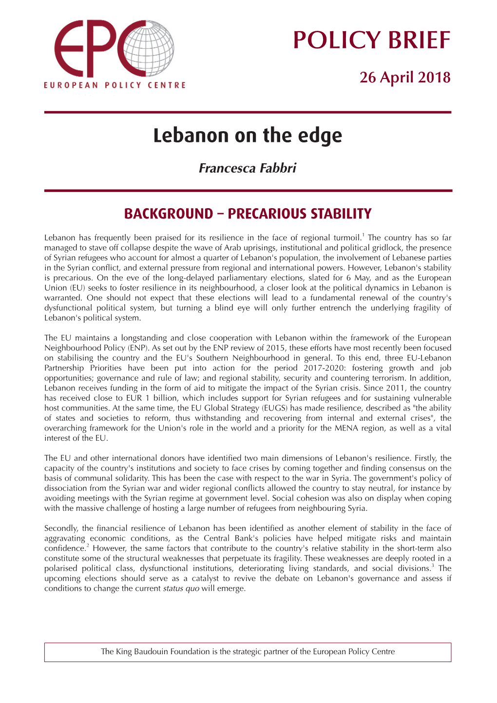Lebanon on the Edge