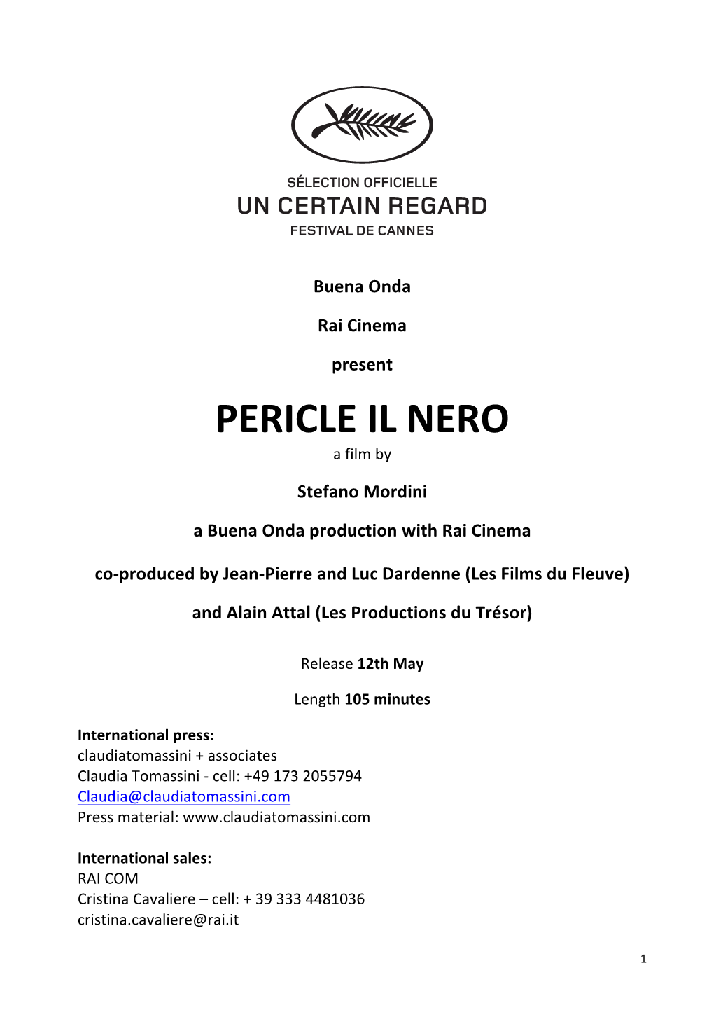 PERICLE IL NERO a Film By