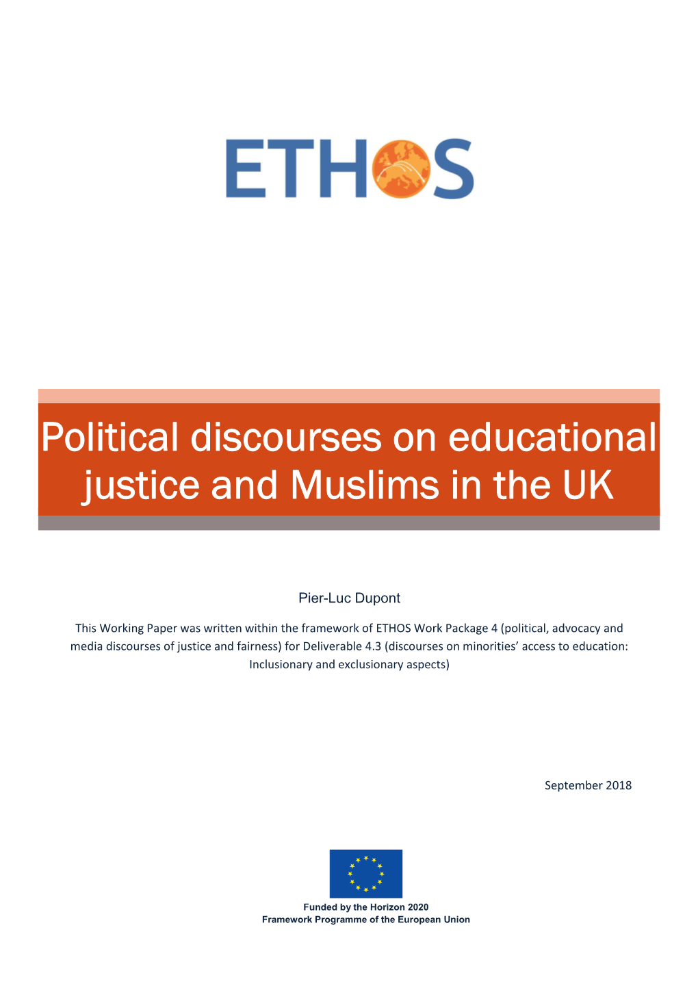 Political Discourses on Educational Justice and Muslims in the UK