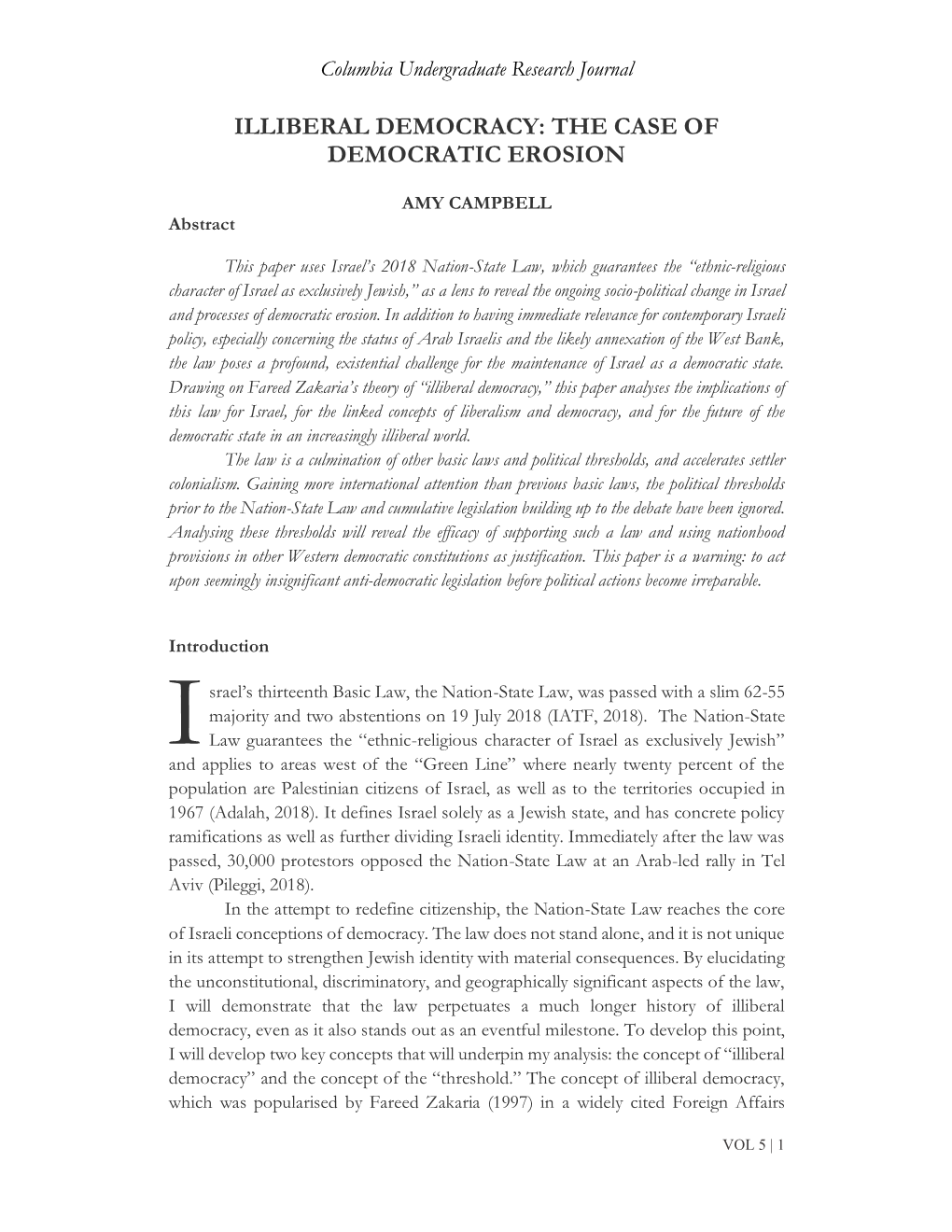 Illiberal Democracy: the Case of Democratic Erosion