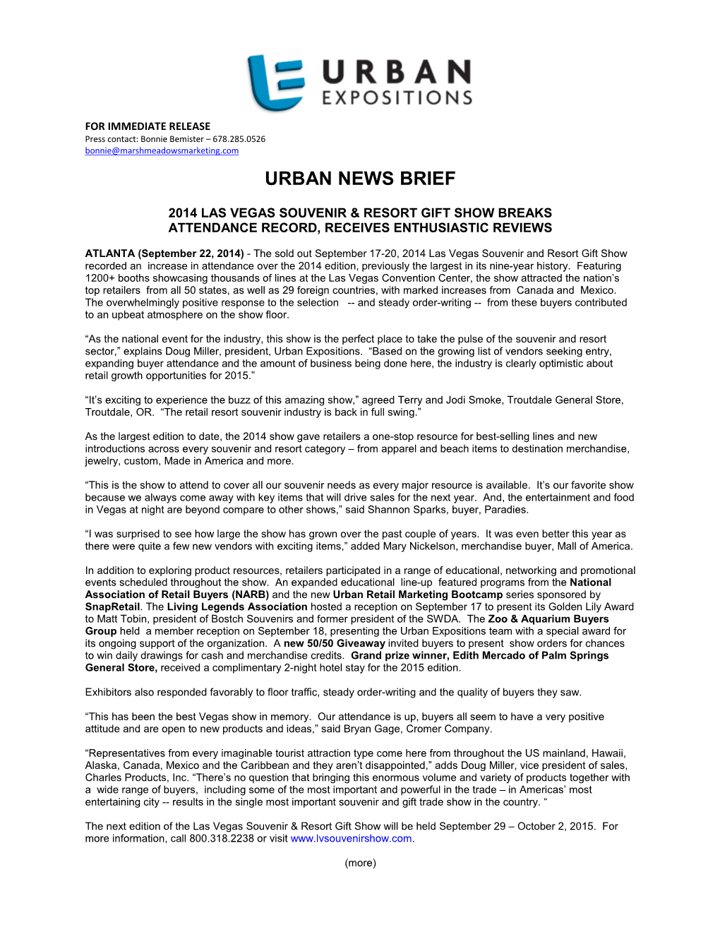 Urban News Brief