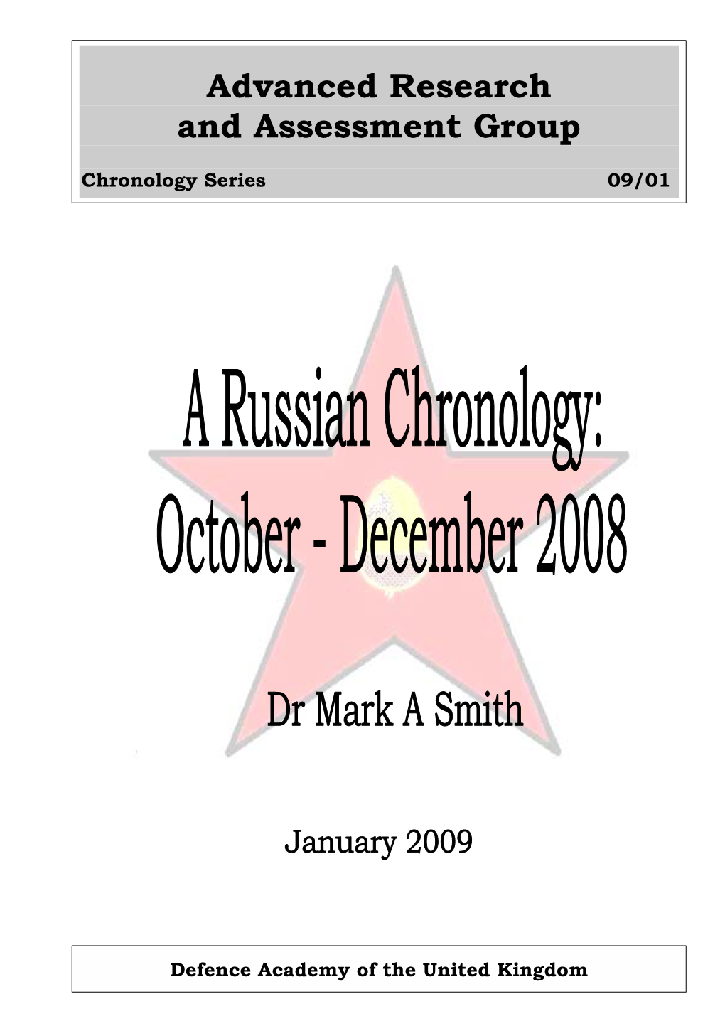 A Russian Chronology