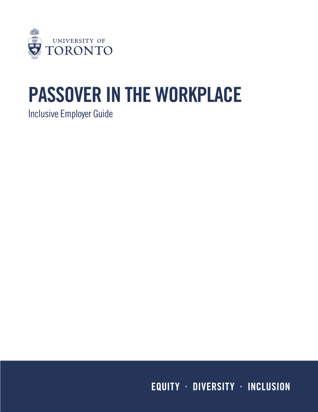 PASSOVER in the WORKPLACE Inclusive Employer Guide