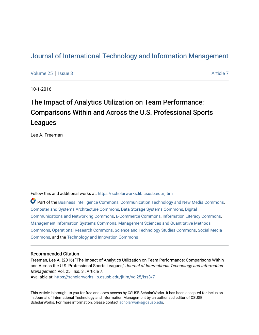 The Impact of Analytics Utilization on Team Performance: Comparisons Within and Across the U.S