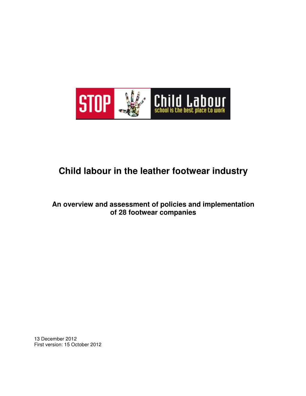 Child Labour in the Leather Footwear Industry