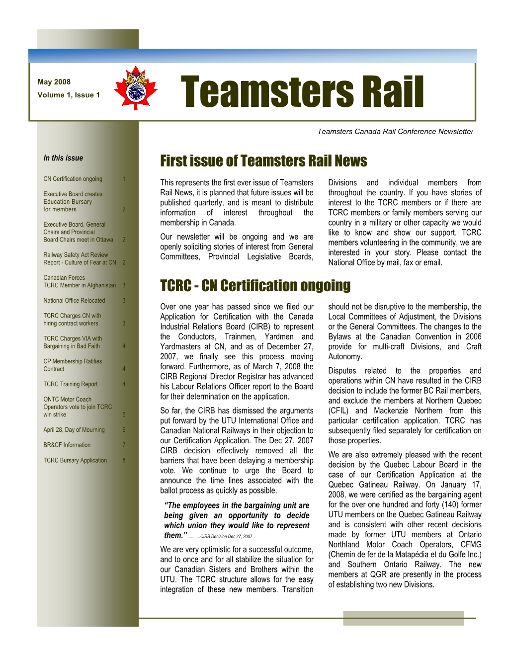 Teamsters Rail