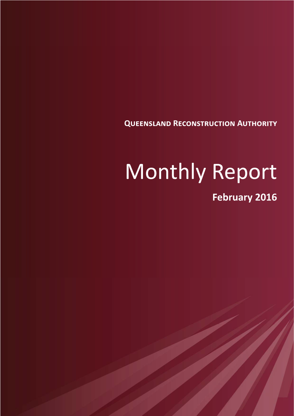 Monthly Report February 2016