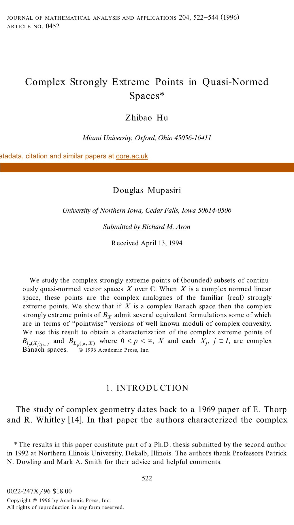 Complex Strongly Extreme Points in Quasi-Normed Spaces*