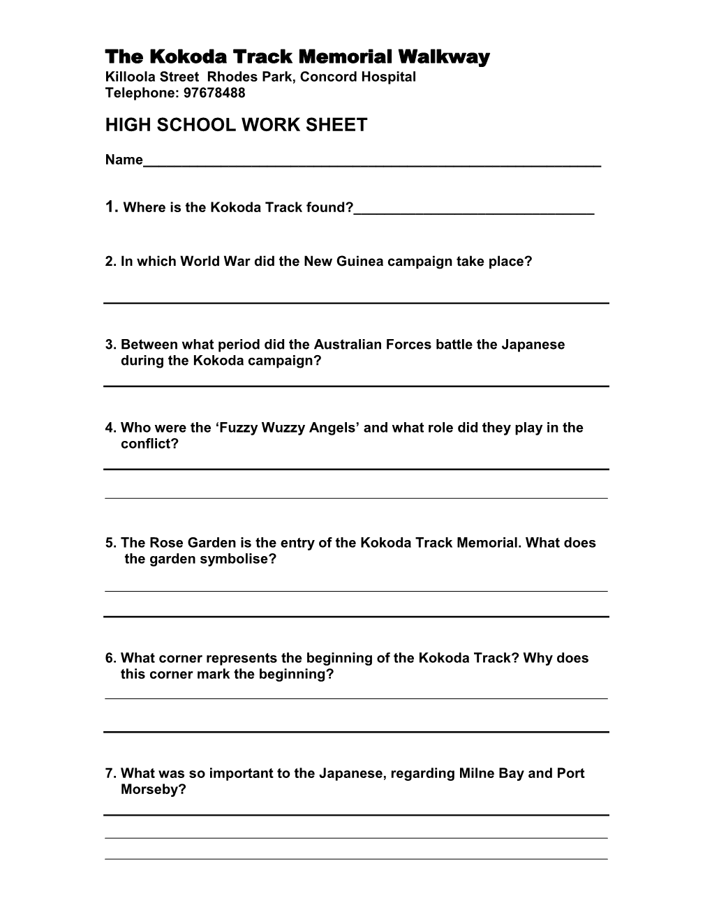 High School Questionaire [Pdf]