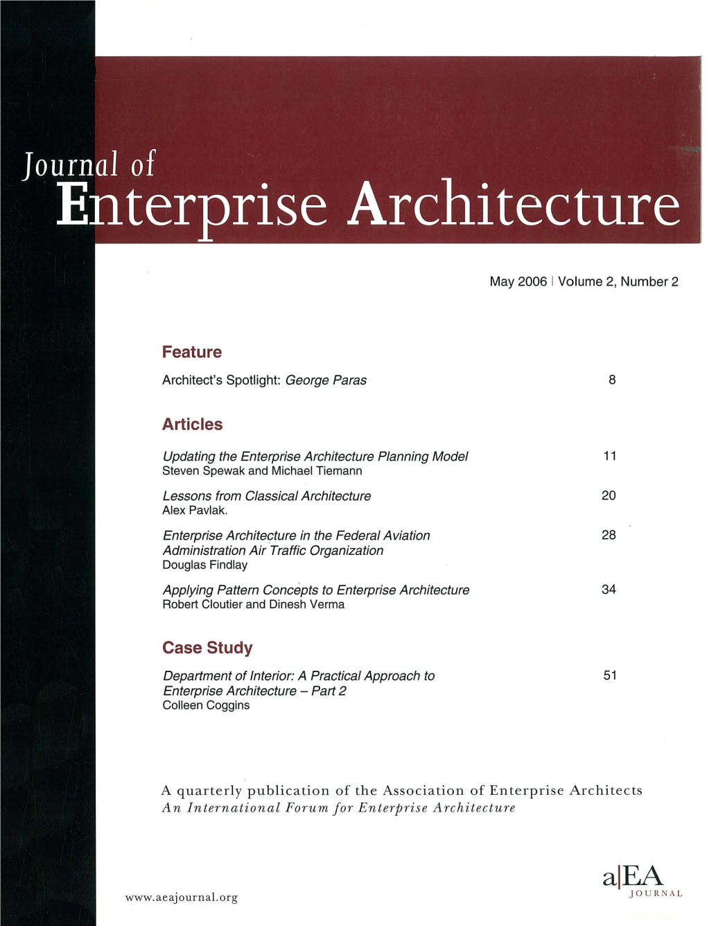 Journal of ! Enterprise Architecture