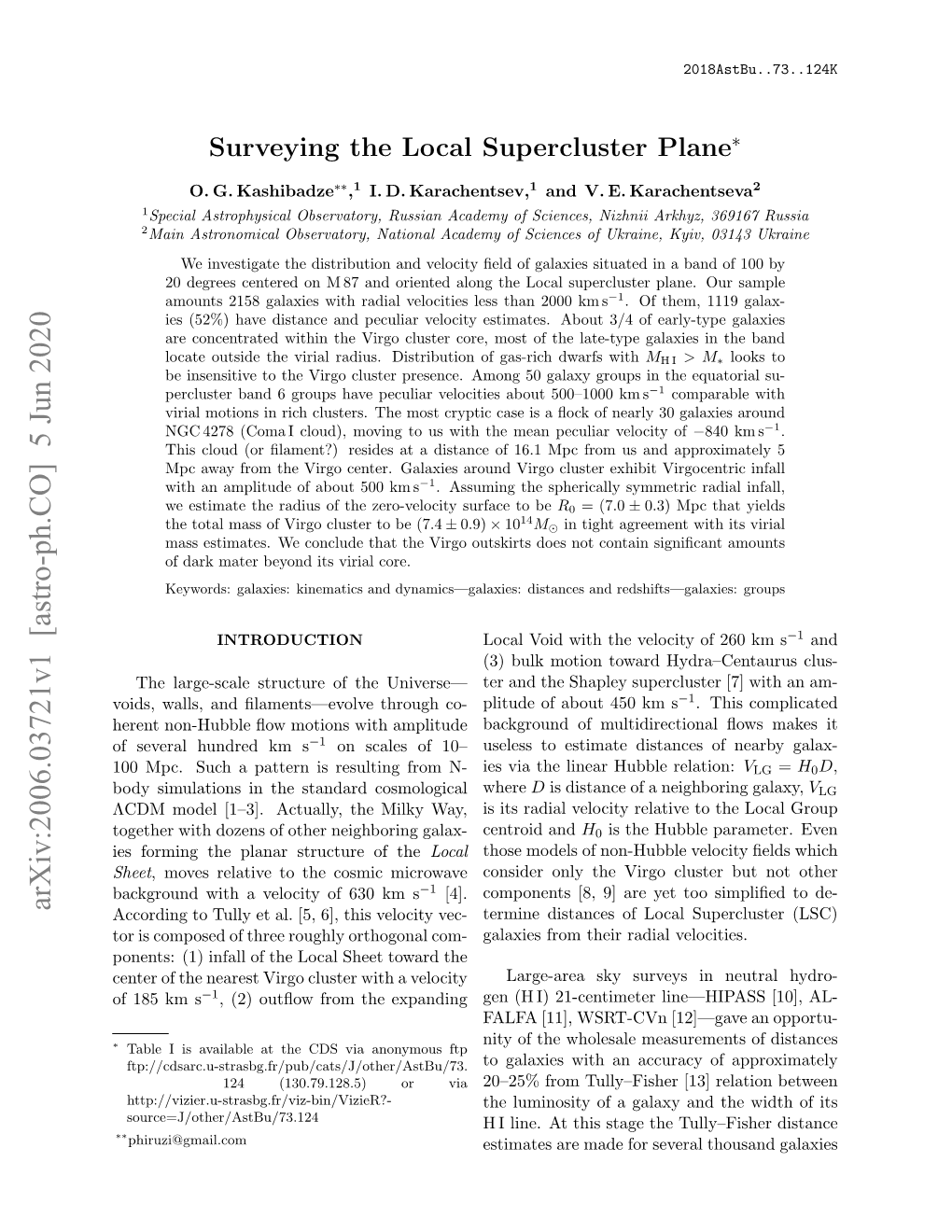 Arxiv:2006.03721V1 [Astro-Ph.CO] 5 Jun 2020 According to Tully Et Al