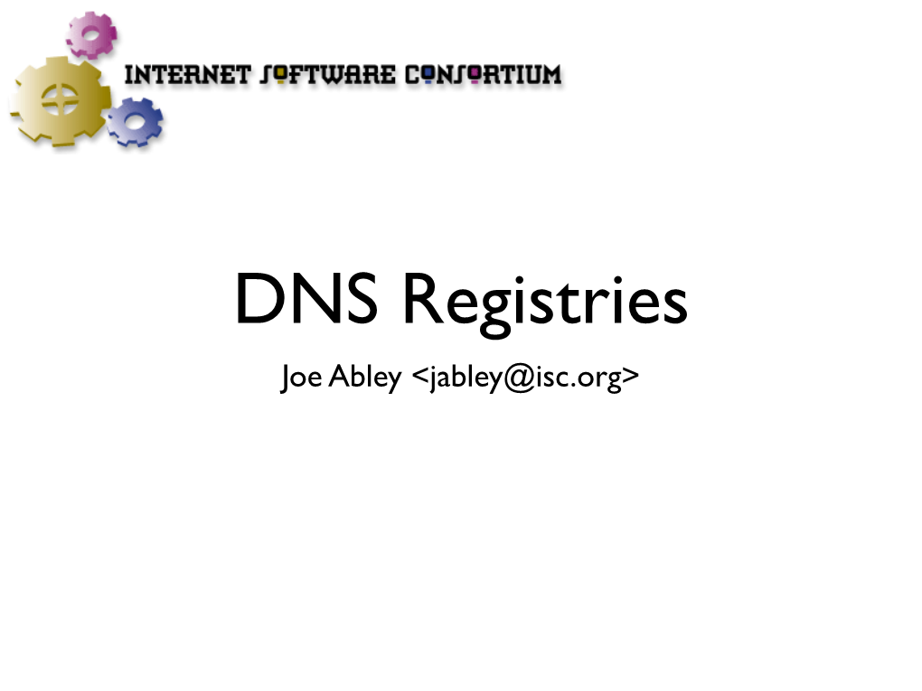 DNS Registries