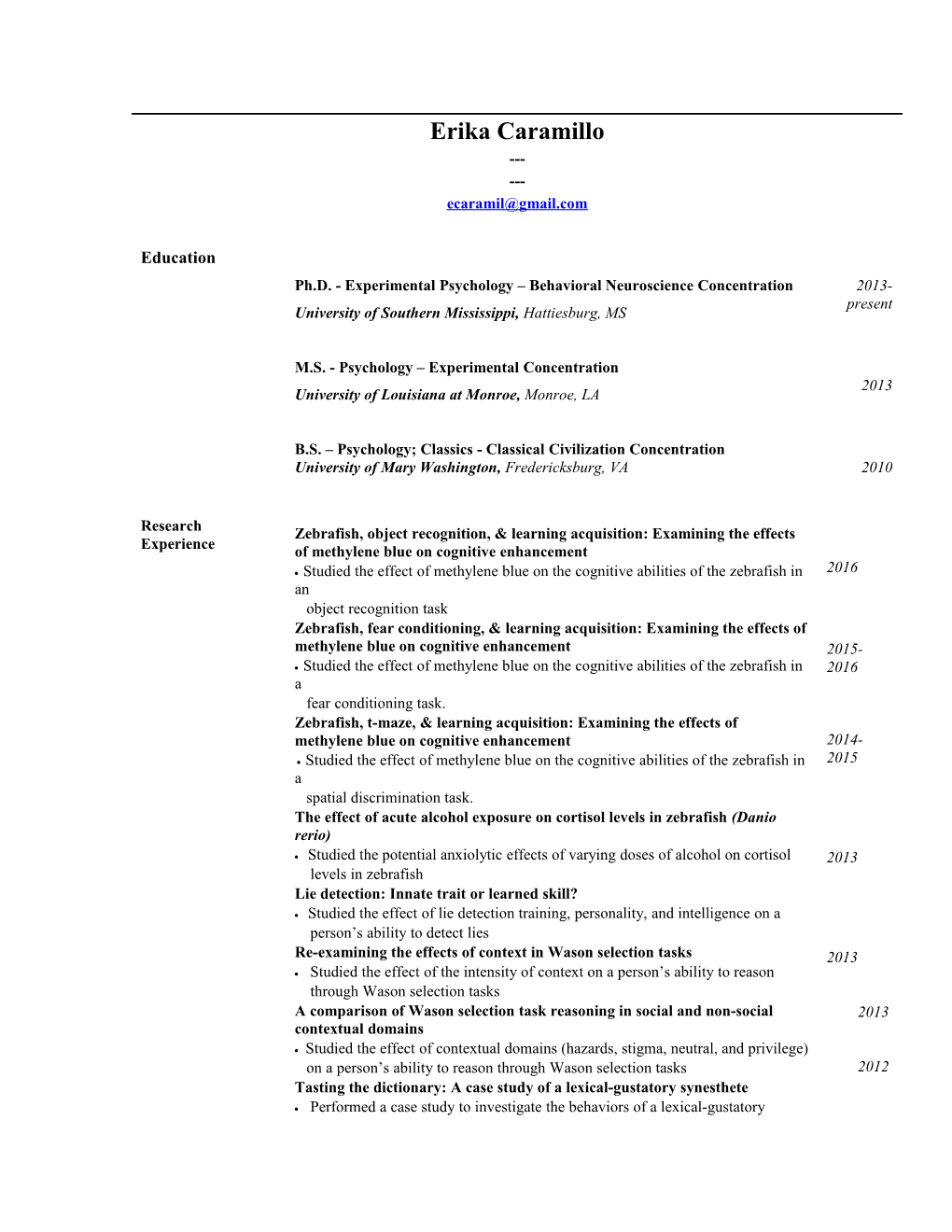 Caramillo, E. M., Khan, K. M., Collier, A.D., & Echevarria, D. J. (2014). Modeling PTSD