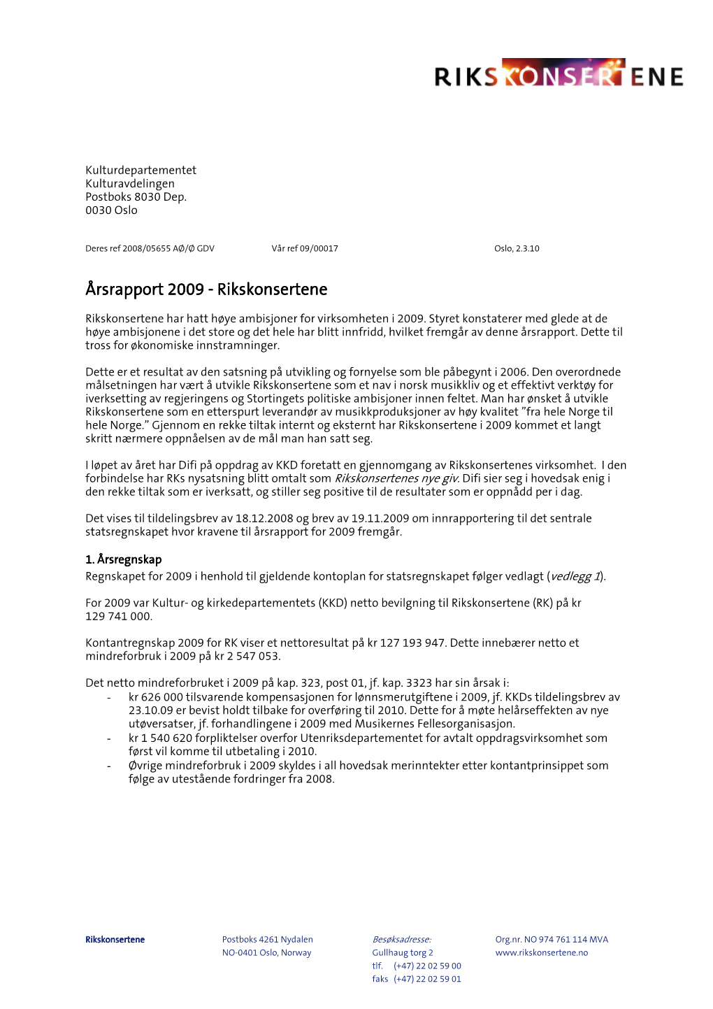 Årsrapport 200 Årsrapport 2009