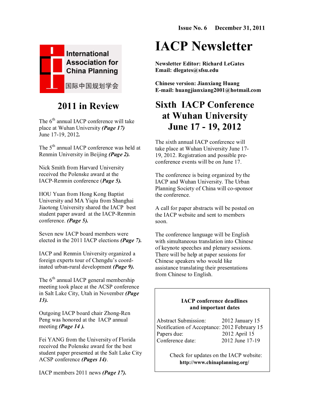 IACP Newsletter