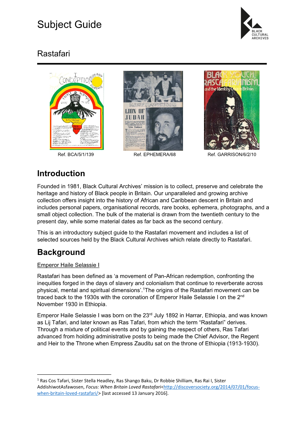 2016 Rastafari-Subject-Guide.Pdf