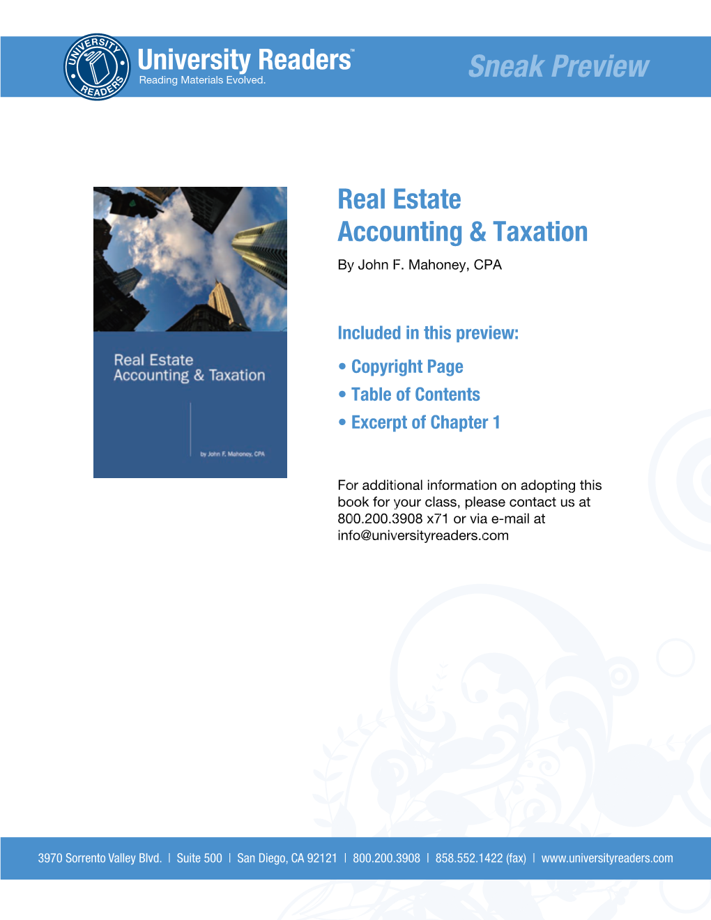 Real Estate Accounting and Taxation Real Estate Accounting and Taxation