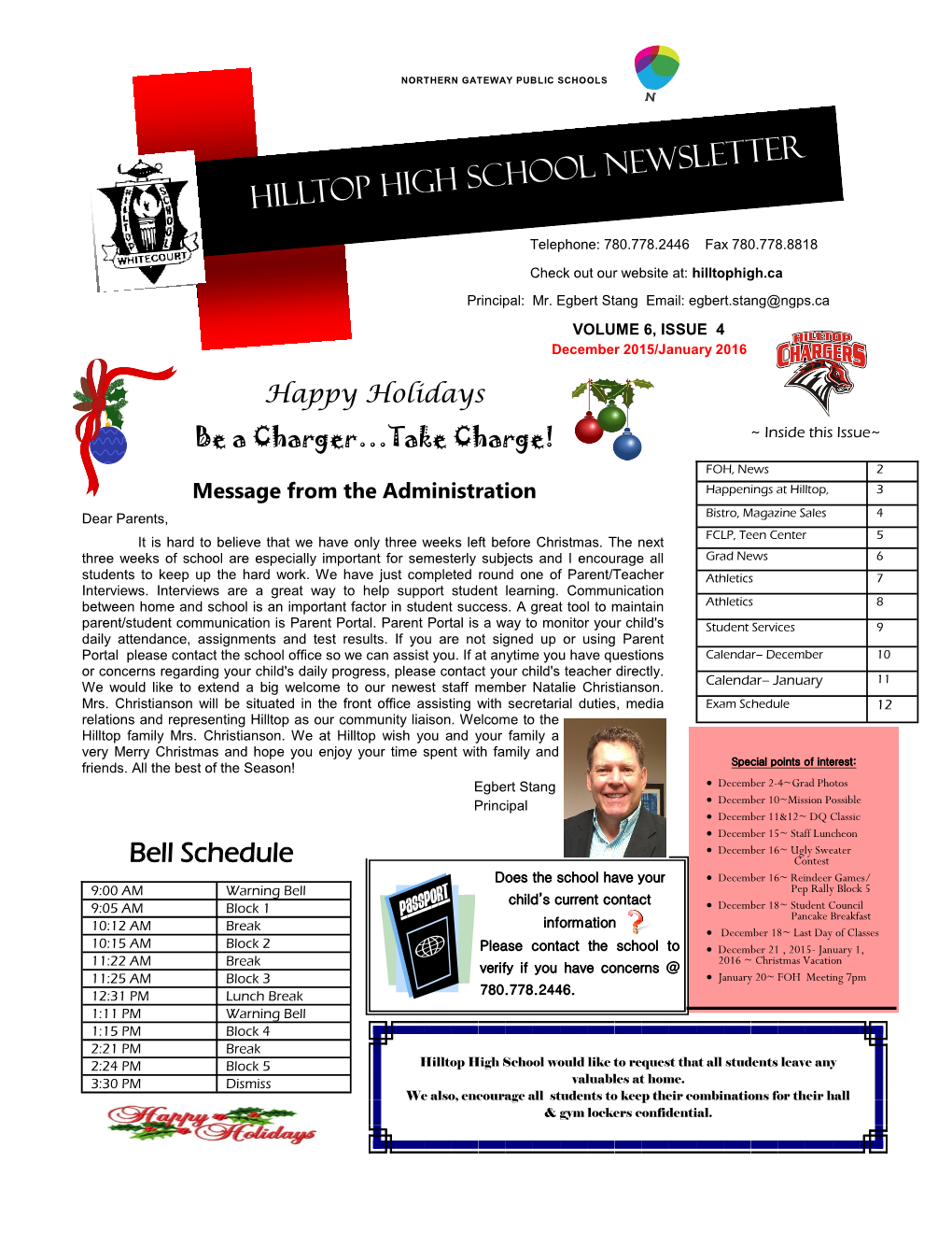 Hilltop High School Newsletter