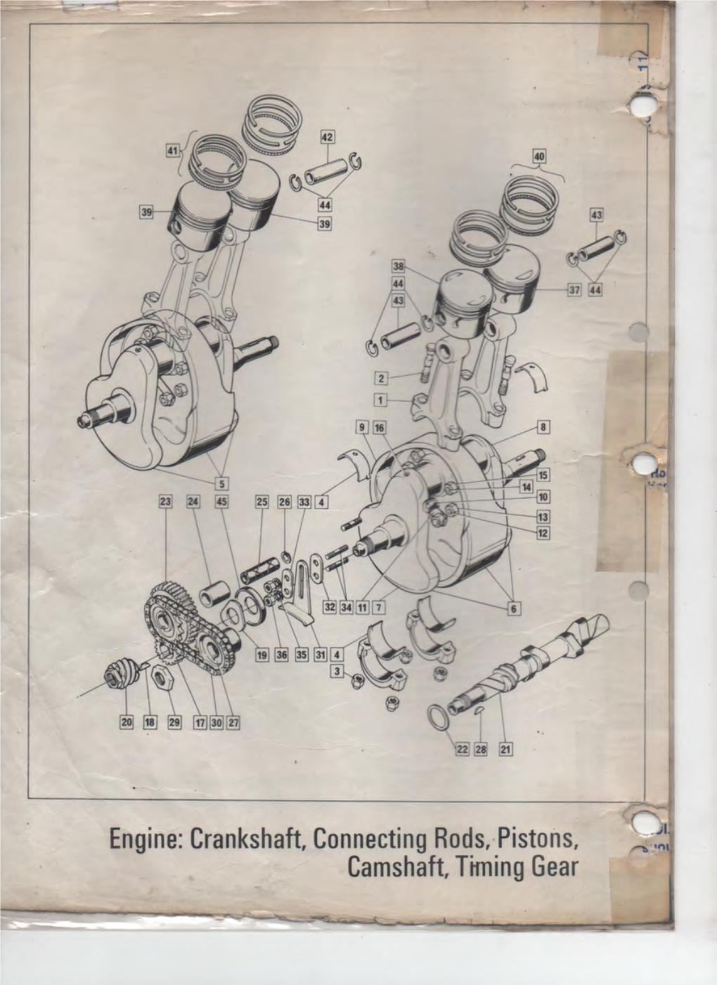 Engine: Crankshaft, Connecting Rods, Pistons, Camshaft, Ttming Gear