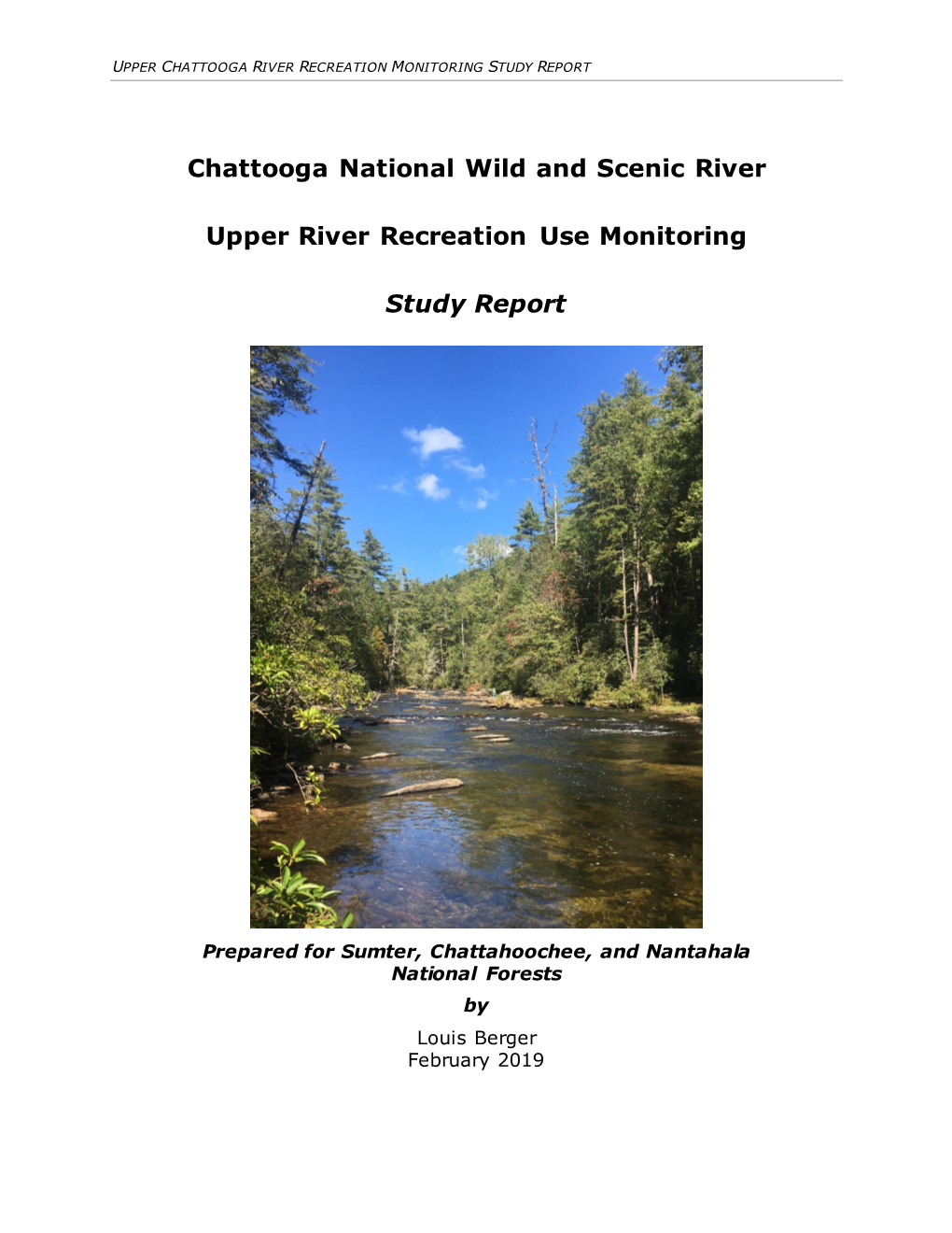 Chattooga National Wild and Scenic River Upper River Recreation Use