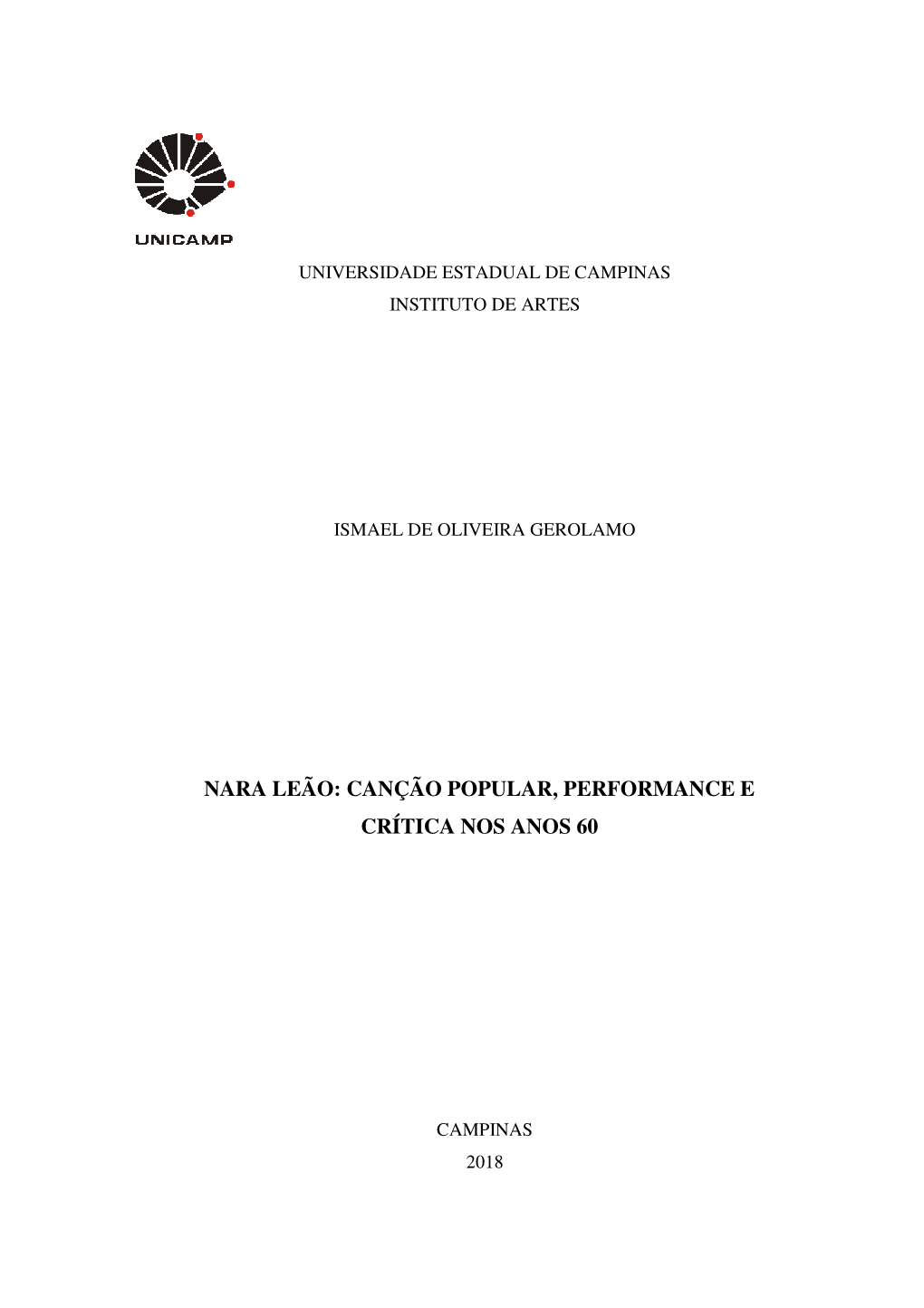 Nara Leão: Canção Popular, Performance E Crítica Nos Anos 60