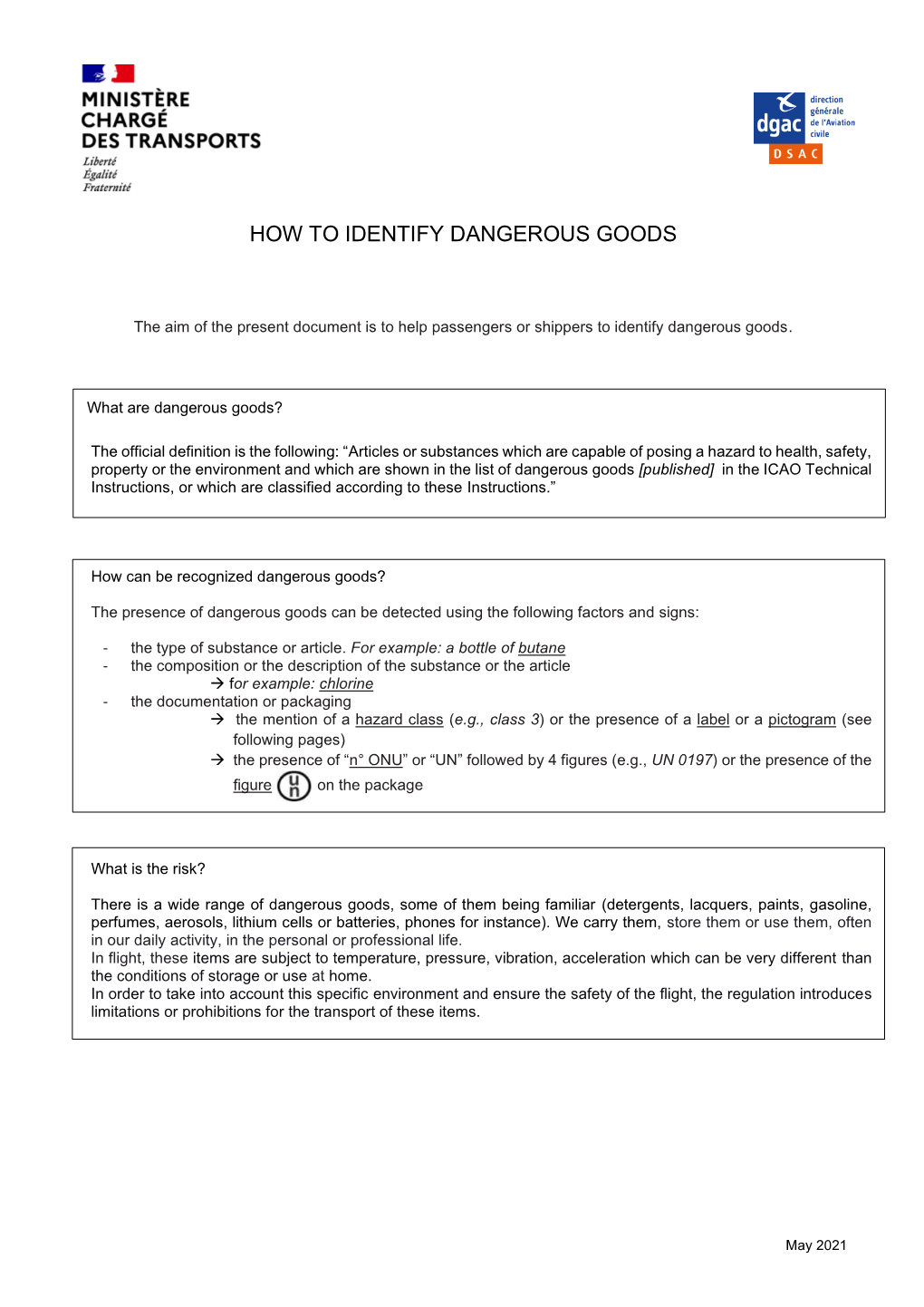 How to Identify Dangerous Goods