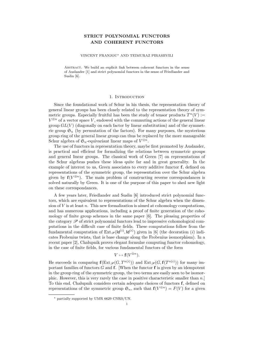 Strict Polynomial Functors and Coherent Functors 11